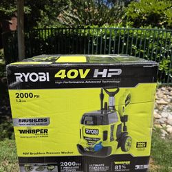 RYOBI
40V HP Brushless Whisper Series 2000 PSI 1.2 GPM Cold Water Electric Pressure Washer (Tool Only