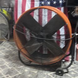 Industrial fan with wheels two speed