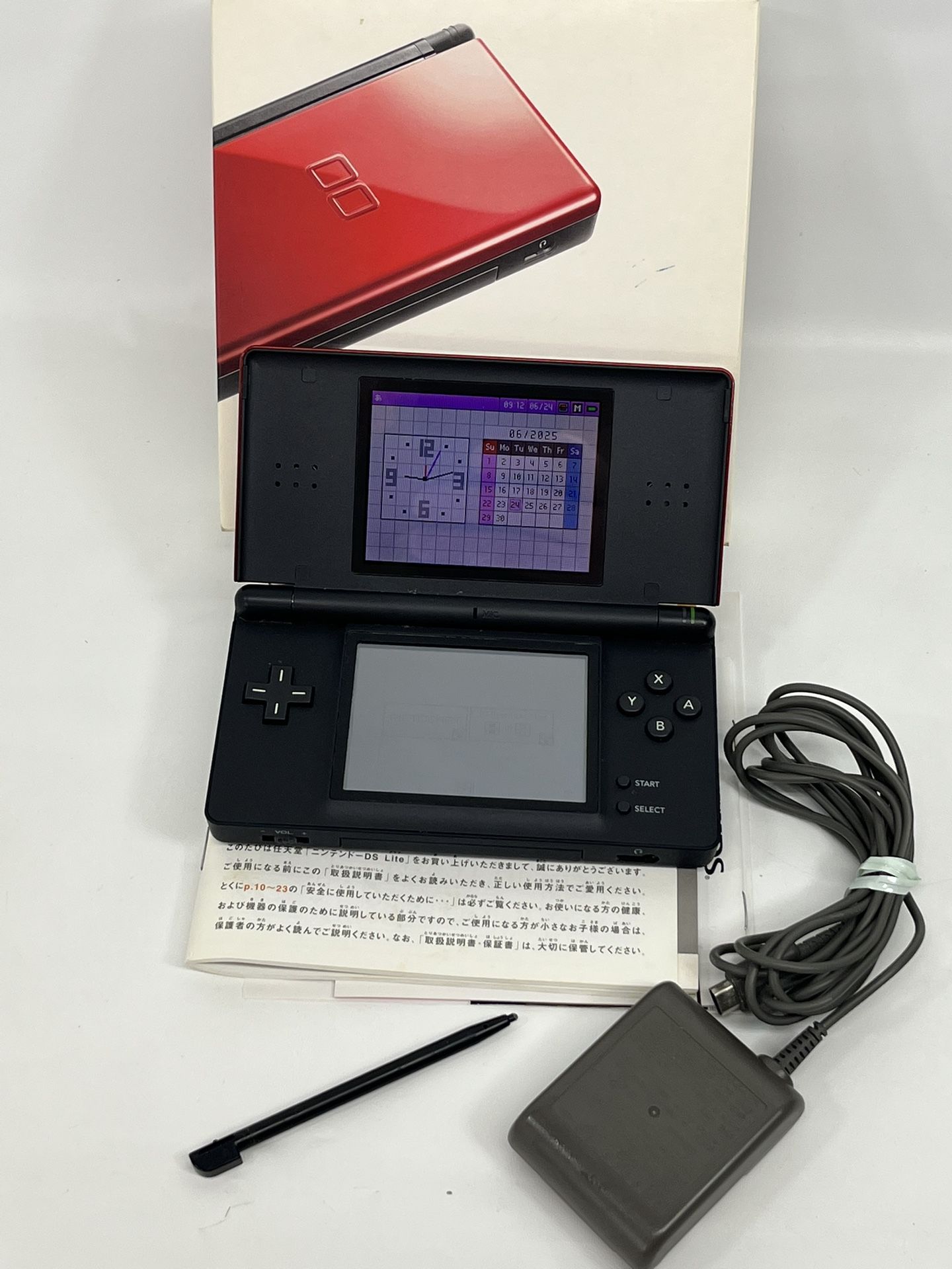 Nintendo DS Lite Handheld Console Crimson Red/Black In Box Region Free USG-001