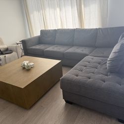 Modern Grey Sectional Couch $450