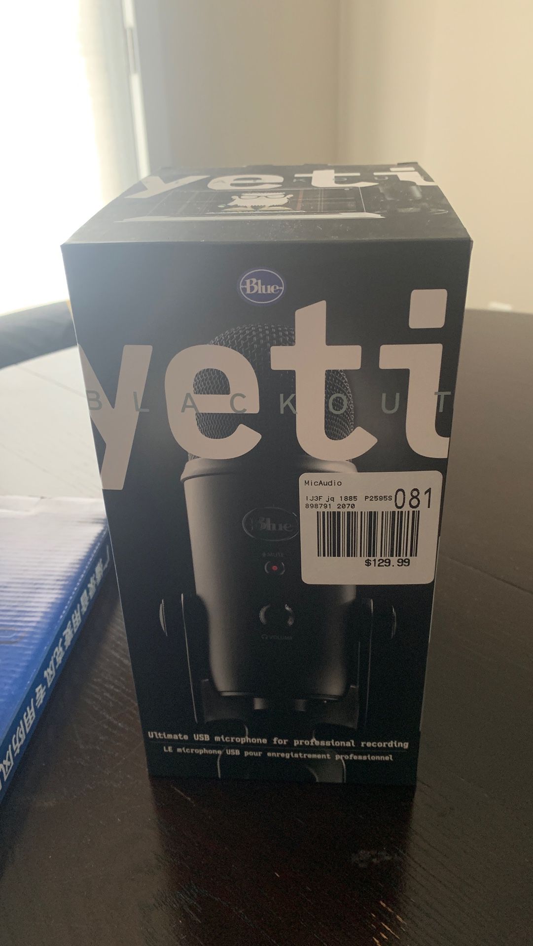 Blue Yeti Microphone and pop filter