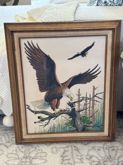 Vintage Print Titled "The Bald Eagle"