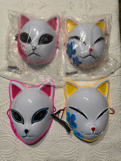 Demon Slayer Sabito or Makomo LED Fox Mask (New)