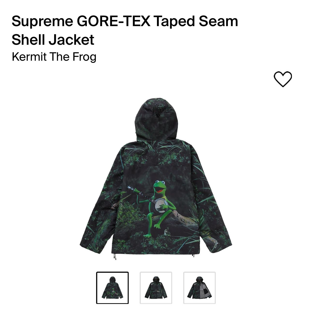 Supreme Kermit The Frog Shell Jacket • Limited