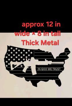 In God We Trust metal wall art Thick metal