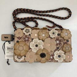 Coach Tea Rose Apple Dinky Purse Beechwood Color 