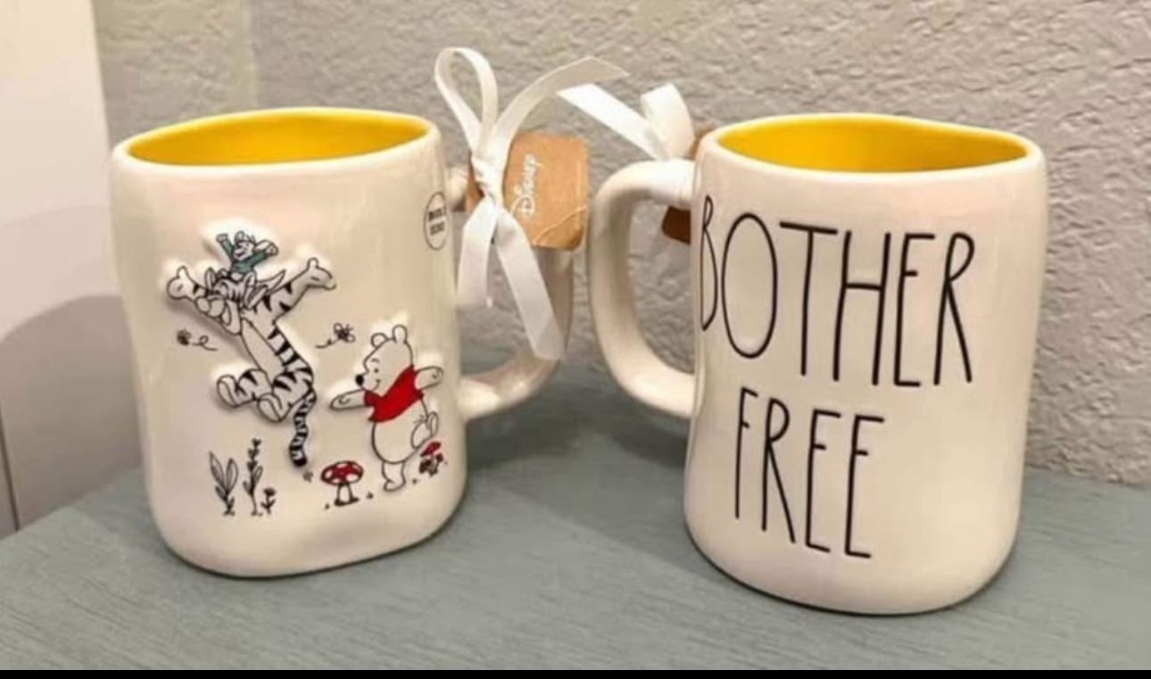 $15 each.. New Rae Dunn Disney Winnie-the-Pooh collection - BOTHER FREE doublesided mug. Please pickup in the area of 36th Ave and Pinnacle peak wi