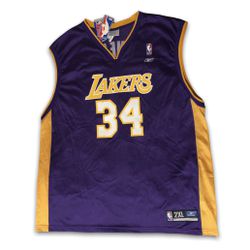 NWT 2000 Reebok L.A Lakers Shaquille O’Neal 34 Jersey Size XXL