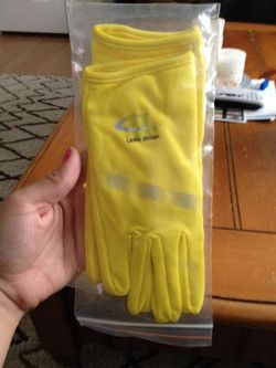 Leslie Jordan by cycling gloves