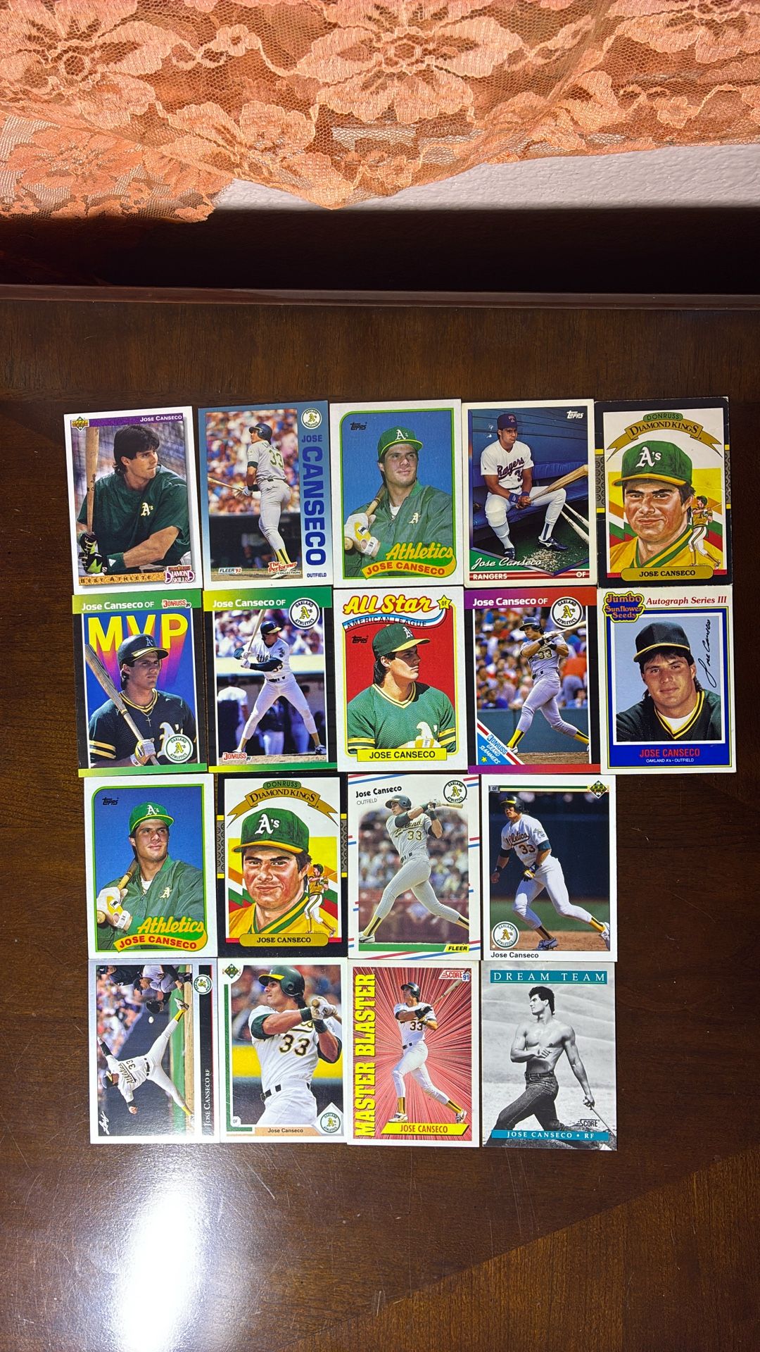 Jose Canseco 18 Cards 
