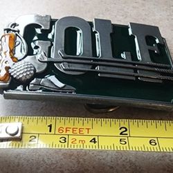 Golf golfing Golfer club belt buckle see measurements SHIPPING AVAILABLE 