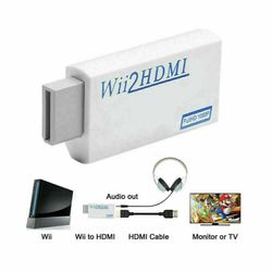 Portable Wii to HDMI Wii2HDMI Full HD Converter Audio Output Adapter TV White
