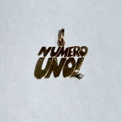 14K Gold “Número Uno” Charm