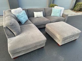 Grey sectional couch