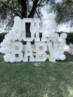 OH BABY Marquee Letter Light-Up Sign Set