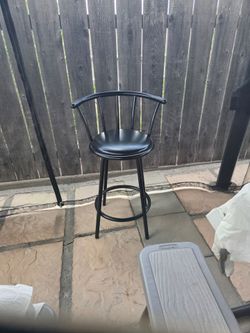 Desk and Stool Black