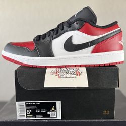 DS NEW Jordan 1 Low BRED TOE LOW $160