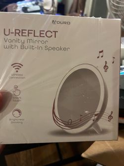 Aduro U-Reflect Vanity Mirror with Built-In Speaker