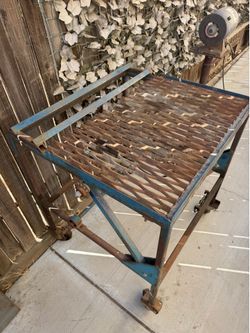 Heavy duty Metal table on wheels
