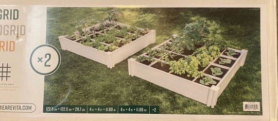 Vita Gardens Tall Raised Garden Bed With GroGrid, 4’x4’w
