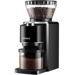KIDISLE Conical Burr Coffee Grinder, Electric Coffee Bean Grinder For Precise Grinding, 35 Settings, 2–12 Cup Selector, Anti-Static Design For Home Us
