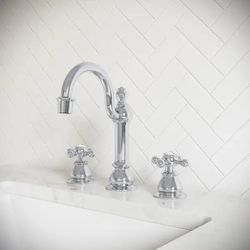 Water Creation Chrome Faucet Set for Bathroom Sink