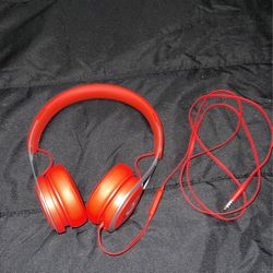 Red Beats Headphones. 