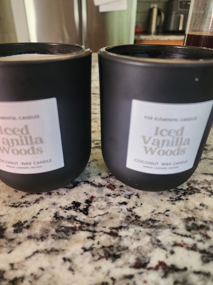 Five Elemental Candles Iced Vanilla Woods
