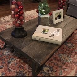 Antique Industrial Cart Coffee Table