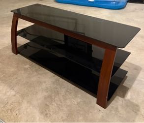3-Tier Glass and Wood TV Stand