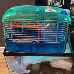 Hamster Cage And Accessories.