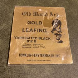 Old World Art Gold Leafing Variegated Black 812B