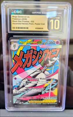 Pokemon Graded Slab POKEMON CGC 10 Pristine Mega Gardevoir EX 032 Promo Ascended HEROES PREM