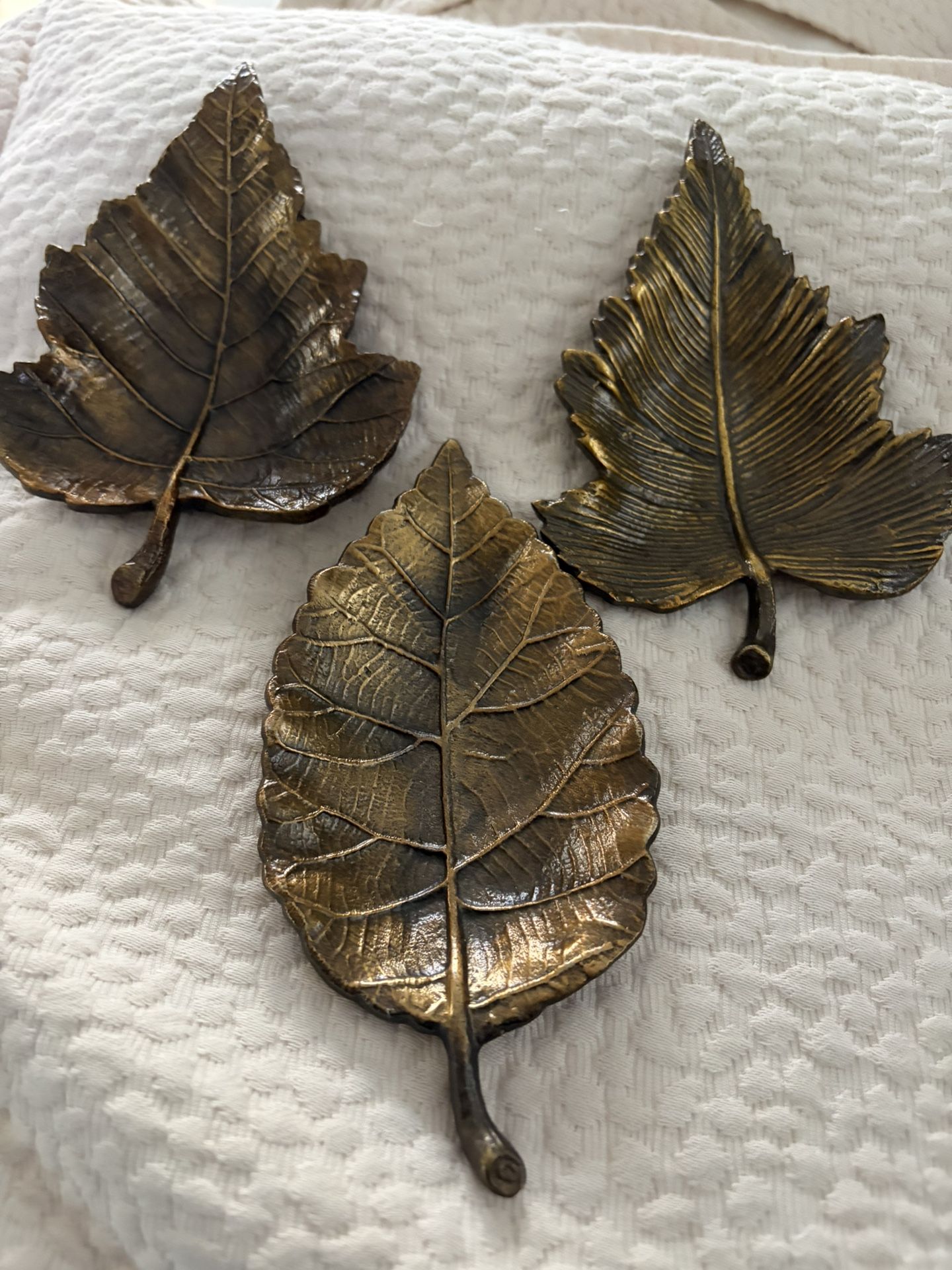 3 Brass Leaves