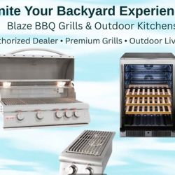 Outdoor Kitchen Doors Drawers Blaze Appliances Grills Griddles Side Burners Ice Makers