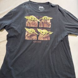 Disney Stars Wars Shirt Men's XL Baby Yoda