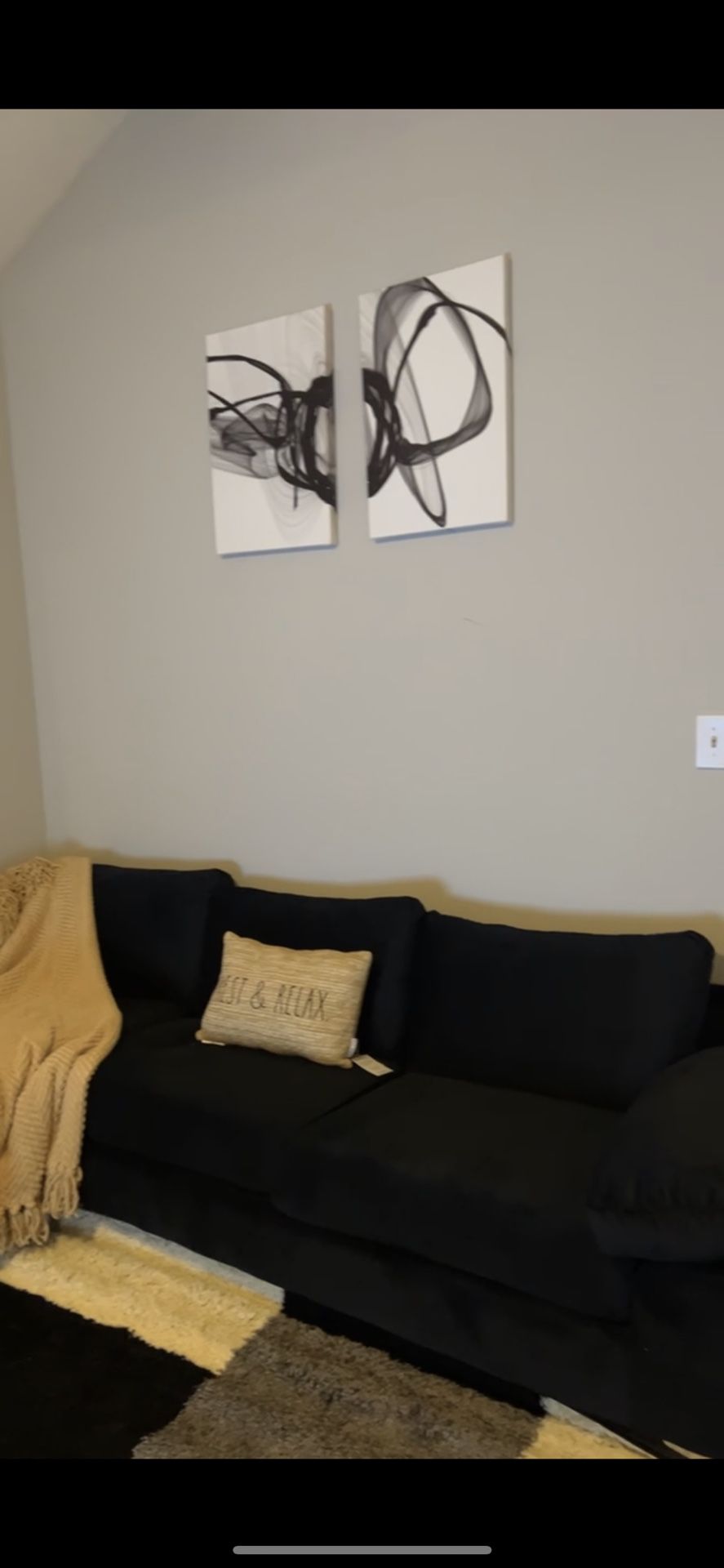 Black Sectional Couch (wayfair)