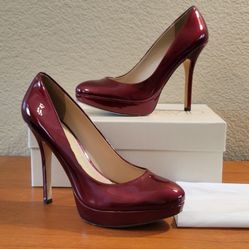 Joan & David Red Patent
Leather Platform Stiletto
Heels Size 8m