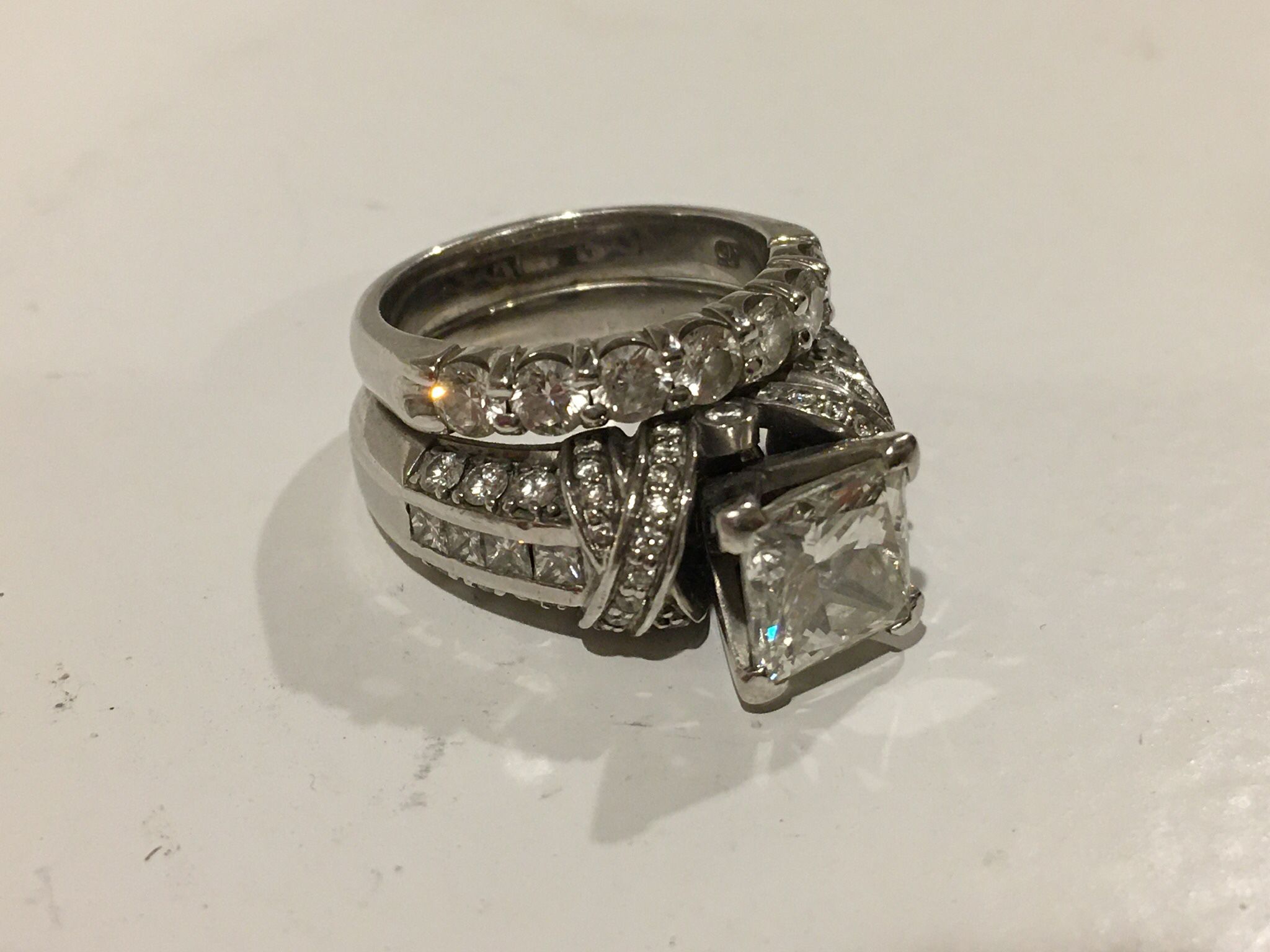 Diamond Engagement Ring and Wedding Band