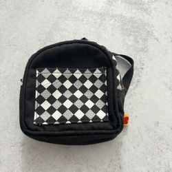 Build A Bear Backpack Black white skater School Bag Mini Zipper Accessory