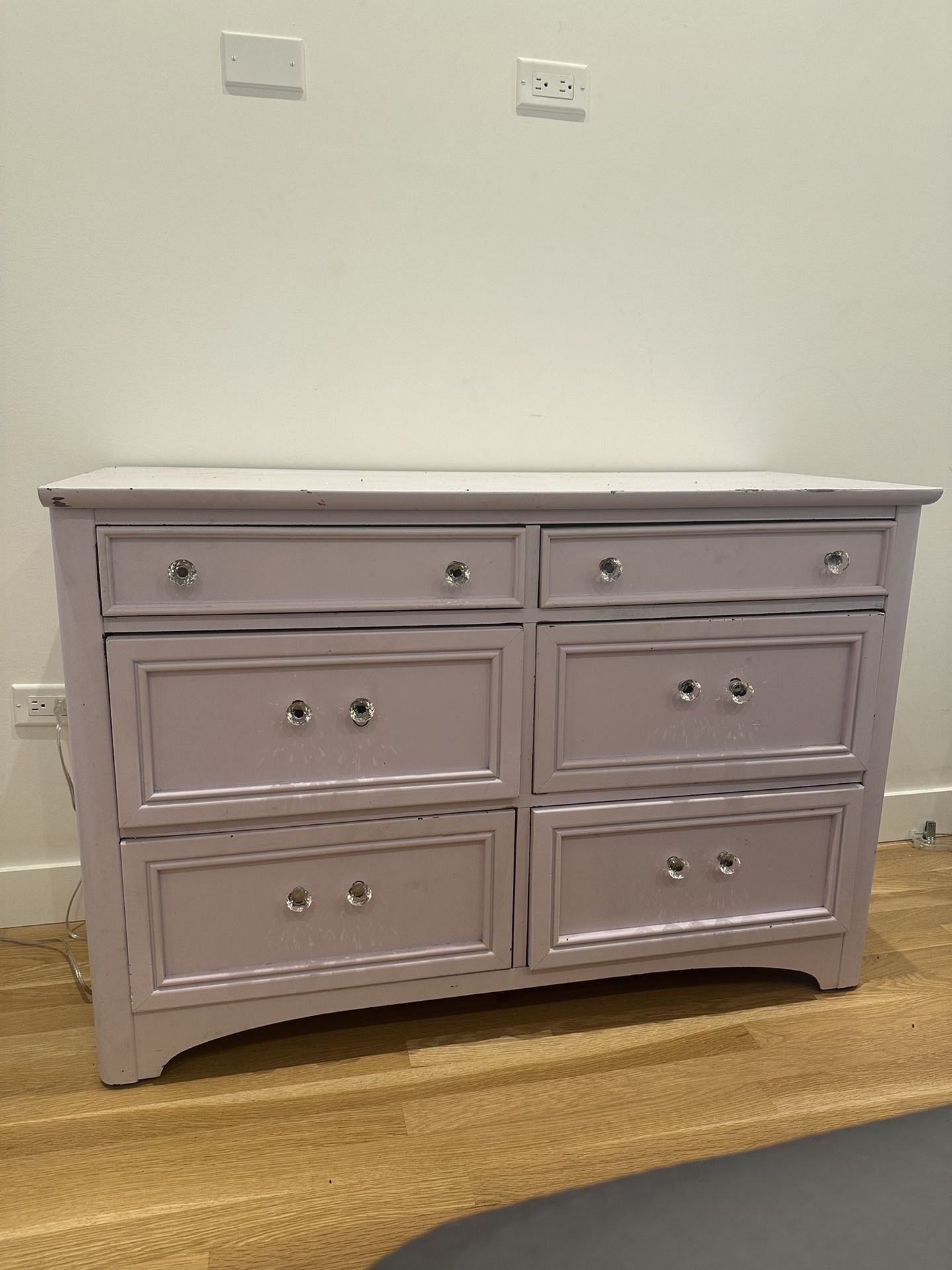 Vintage Wooden Purple Dresser