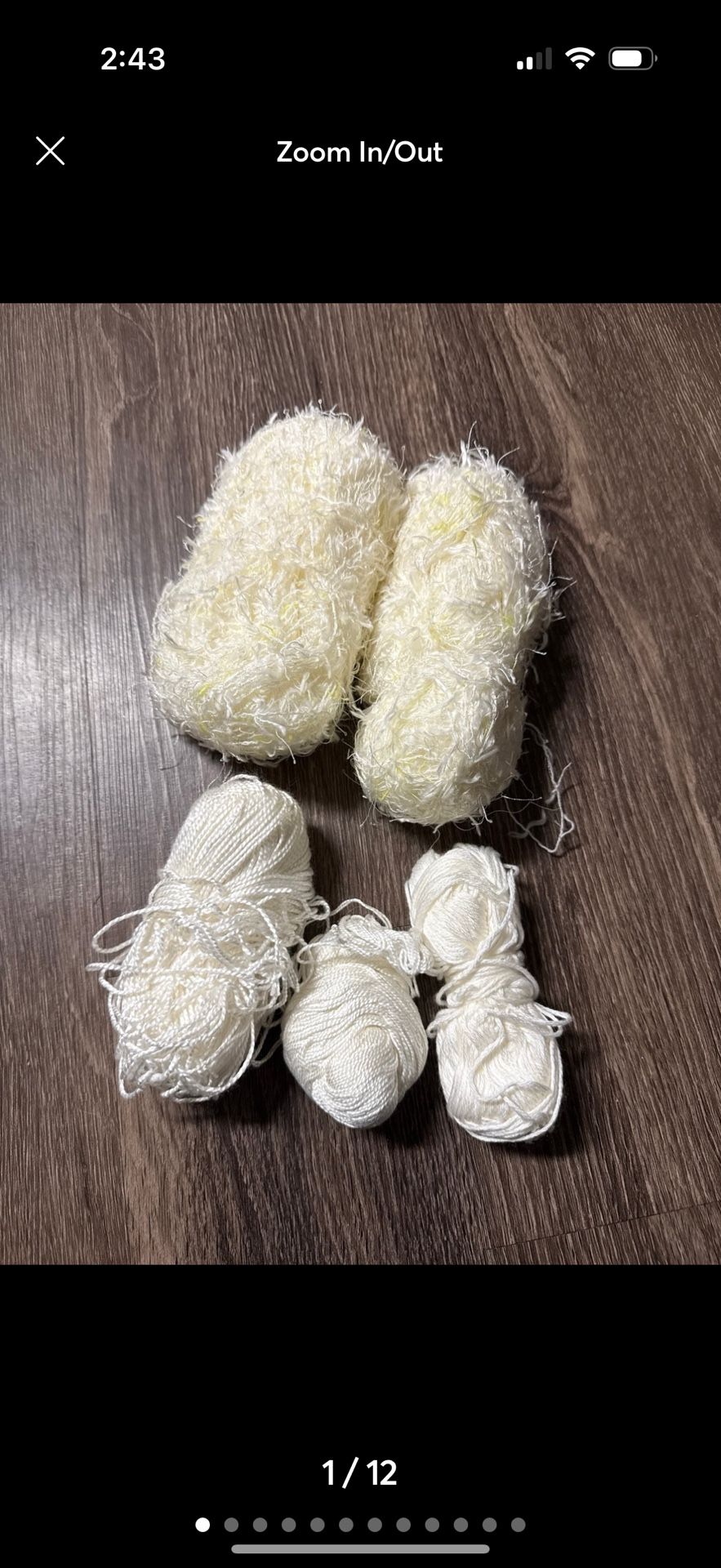 Cotton yarn skeins lot