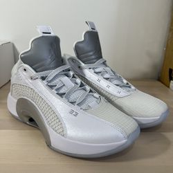 Jordan 35 Low White Metallic Silver BRAND NEW Size 9
