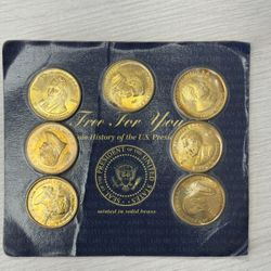 FREE FOR YOU A COIN HISTORY OF 7 OF THE U.S. PRESIDENTS COIN SET!  e6656UXX