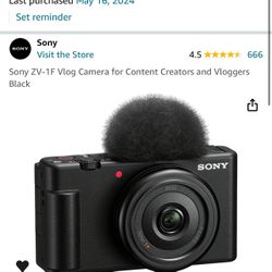 Sony ZV-1F Vlog Camera