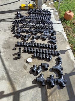 Large Lot of ABS Plastic Pipe Fittings,elbow, coupling 2" 1 1/2 ," 3"
