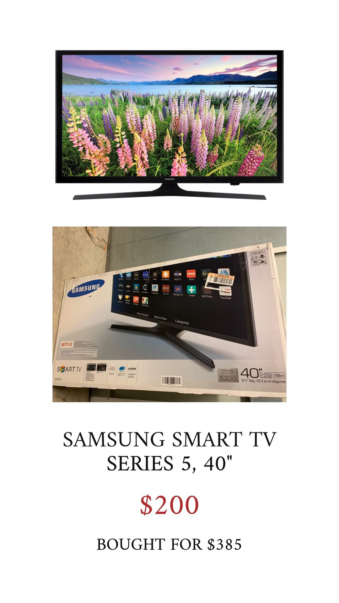 SAMSUNG SMART TV 40”