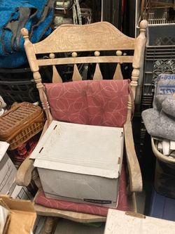 Big old wooden rocking chair