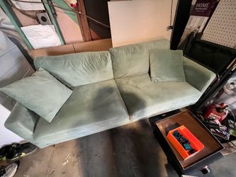 Turquoise  couch with sectional