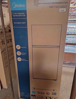 NEW - Midea 18.1-cu.ft Top-Freezer Refrigerator (Stainless Steel)